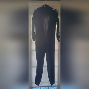 Black Tracksuit with White Stripes